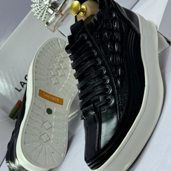 Black Leather High-Top Sneakers