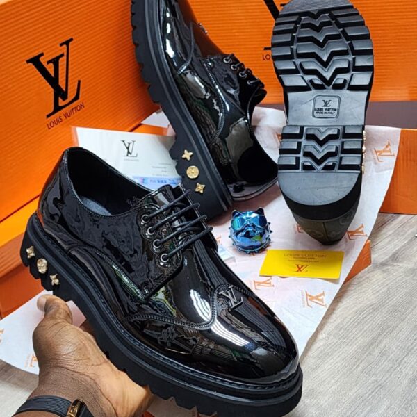 Black Patent Leather Derby Shoes