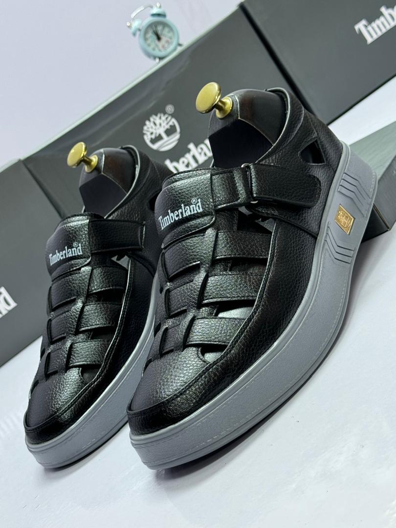 Black Woven Leather Sandals Black Woven Leather Sandals