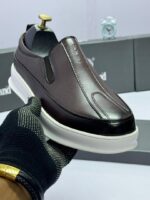 Brown Leather Slip-On Shoes