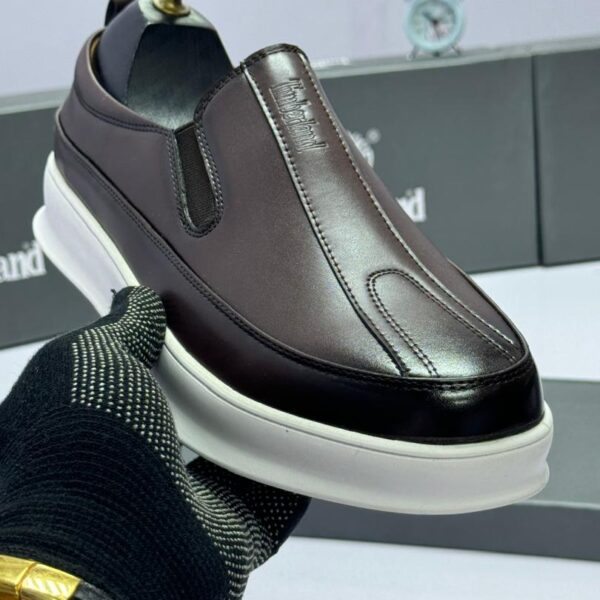 Brown Leather Slip-On Shoes