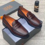 Dgg Black Leather Penny Loafers