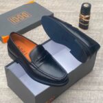 Dgg Black Leather Penny Loafers