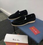 Loro Piana Summer Walk Tan Suede Loafers