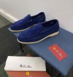 Loro Piana Summer Walk Tan Suede Loafers
