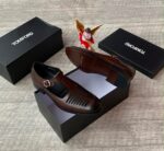 Men’s Black Leather Sandals - Image 2