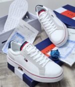Mens Black Leather Sneakers