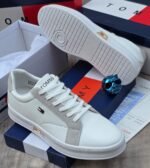 Mens Black Leather Sneakers