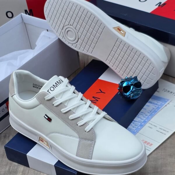 Mens Black Leather Sneakers