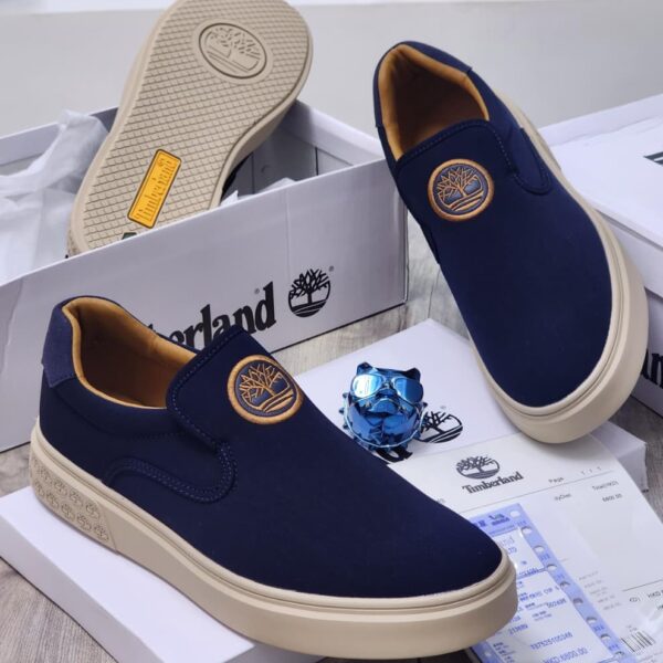 Mens Blue Slip On Sneakers