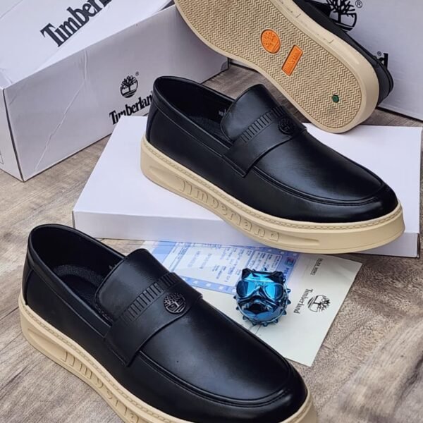 Mens Dark Brown Leather Casual Loafers