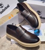 Mens Dark Brown Leather Casual Loafers