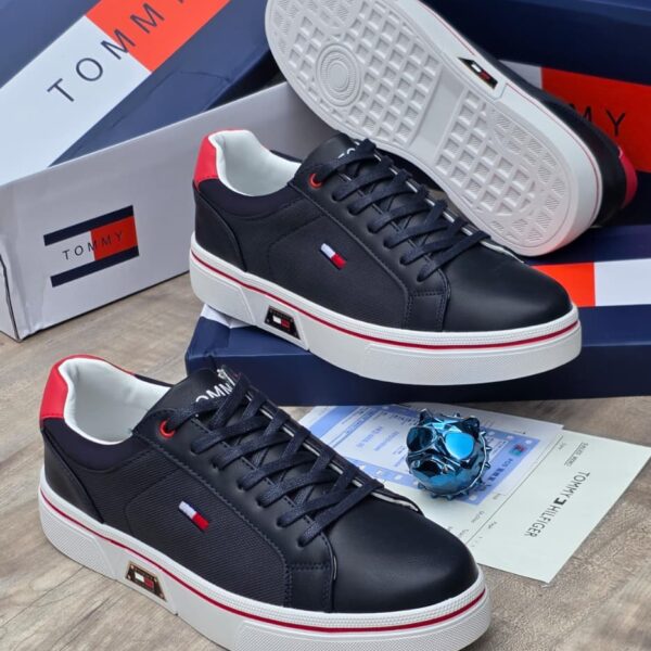 Mens Navy Blue White Sneakers