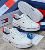 Mens Navy Blue White Sneakers - Image 2
