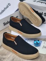 Timberland Mens Brown Canvas Slip On Sneakers