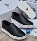 US Polo Assn Brown Slip On Platform Sneakers
