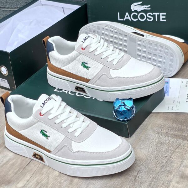 White T Clip Brown Suede Sneakers