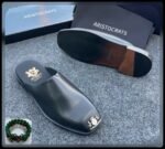 Aristocrats Luxury Black Italian Leather Half Shoes - Image 2