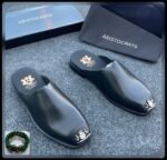 Aristocrats Luxury Black Italian Leather Half Shoes