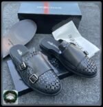 Desaudage Black Luxury Leather Half Shoes - Image 2