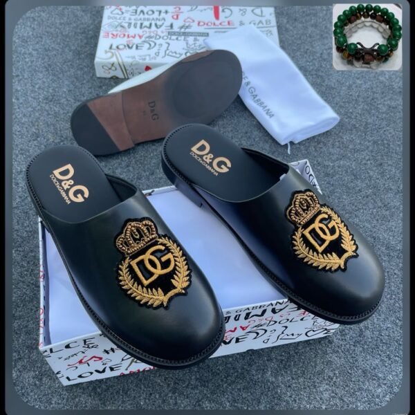 Dolce Gabbana White Luxury Slip On Half Shoes