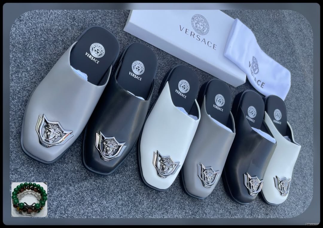 Mens Leather Medusa Half Shoes Mens Leather Medusa Half Shoes