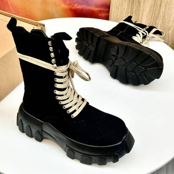 Rick Owens Porterville Army Mega Tractor Boots