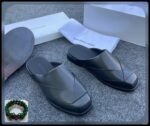 White Square Toe Leather Mule Half Shoes