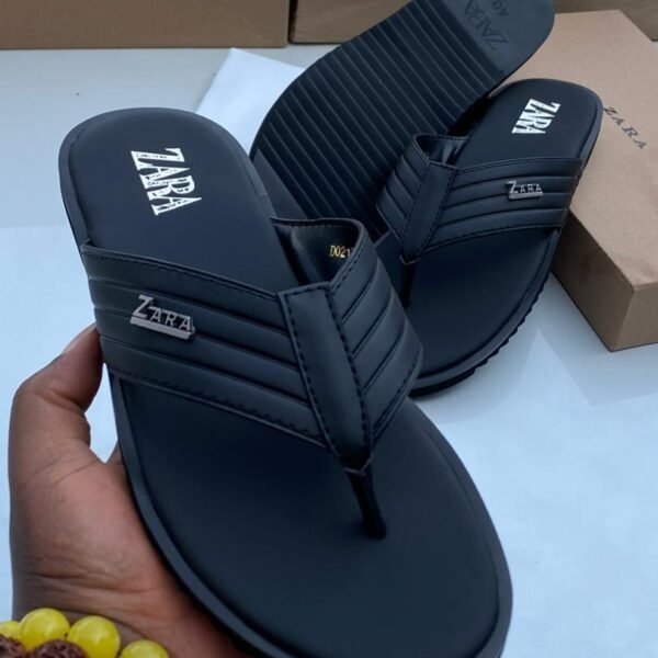 Zara black thong sandals