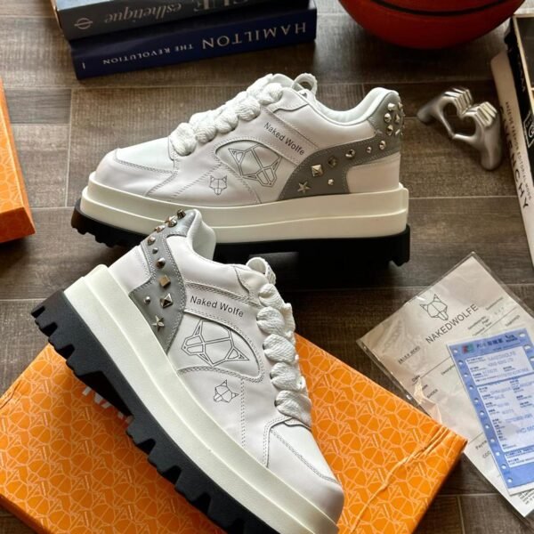 Naked Wolfe white platform sneakers