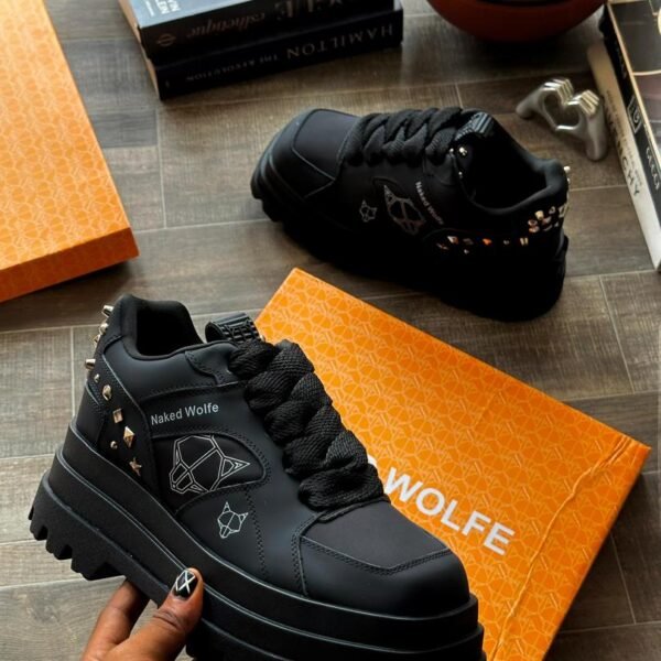 Naked Wolfe black platform sneakers