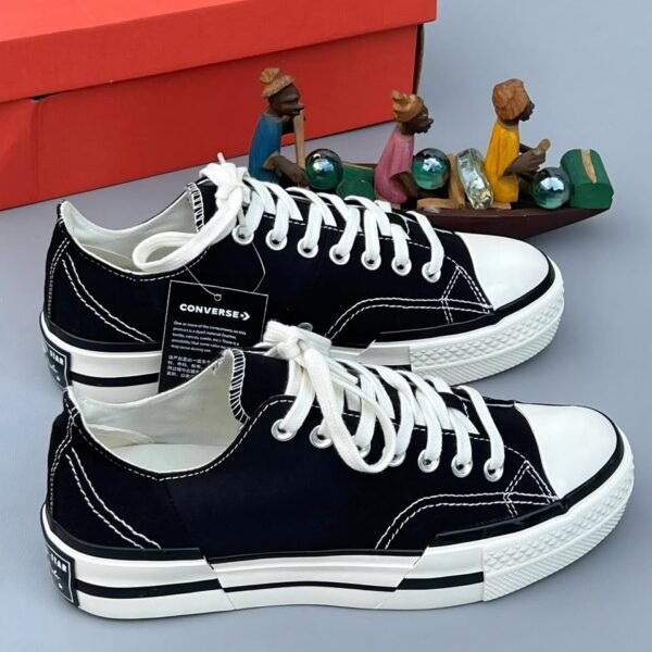 Converse Chuck Taylor Low Black White Asymmetric Cut Out Mens Sneakers Nigeria